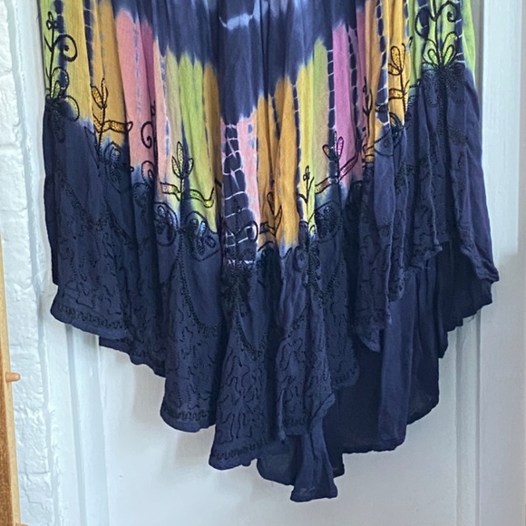 JUST CRUISING Hippie Dress 100% Rayon Tie Dye Hippie Dress Made In India - Picture 7 of 9